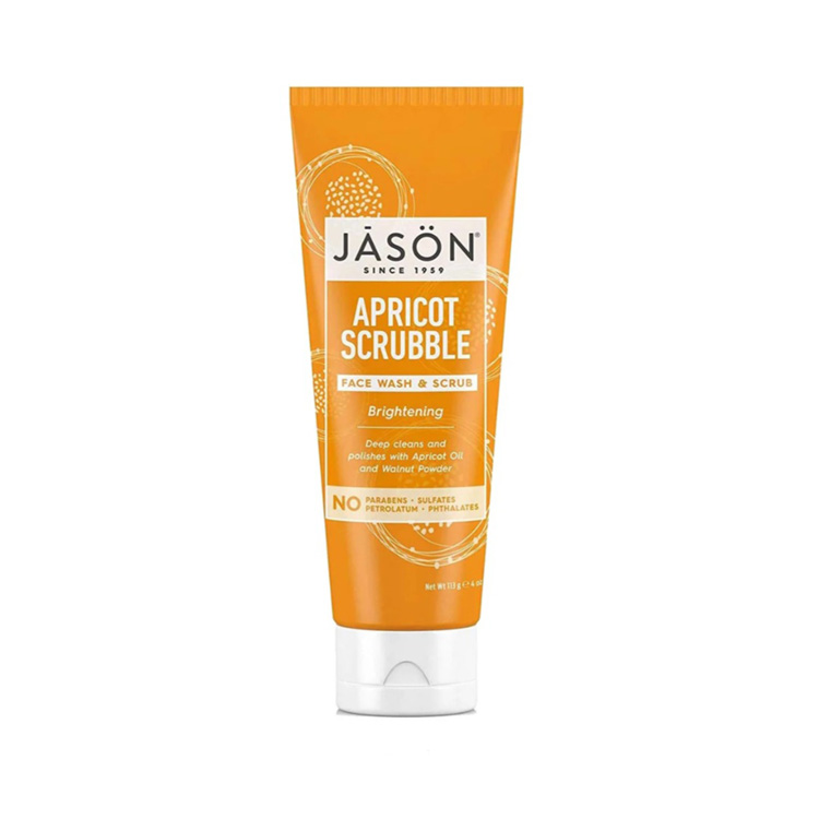 نمای جلوی بسته‌بندی JĀSÖN Apricot Scrubble – شوینده و اسکراب صورت