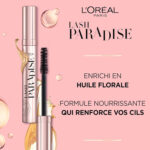 نمای کنار بسته‌بندی ریمل Lash Paradise و نوشته‌های محصول